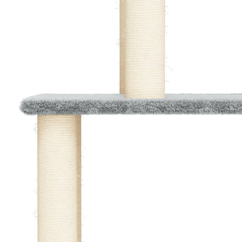 vidaXL Cat Tree with Sisal Scratching Posts Cream 85.5 cm