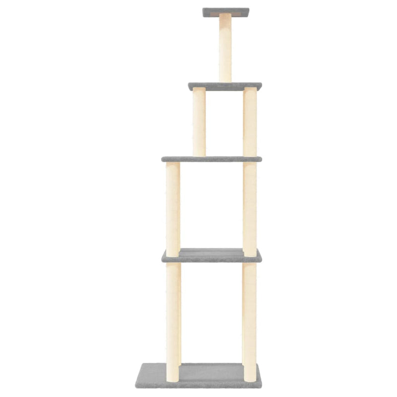 vidaXL Cat Tree with Sisal Scratching Posts Cream 183 cm
