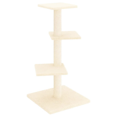 vidaXL Cat Tree with Sisal Scratching Posts Cream 85.5 cm