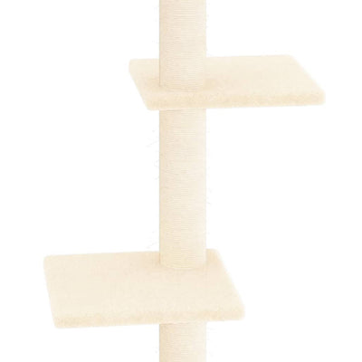 vidaXL Cat Tree with Sisal Scratching Posts Cream 85.5 cm