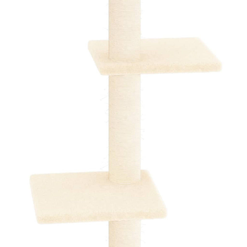 vidaXL Cat Tree with Sisal Scratching Posts Cream 85.5 cm