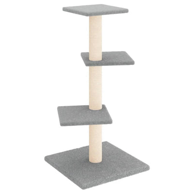vidaXL Cat Tree with Sisal Scratching Posts Cream 85.5 cm