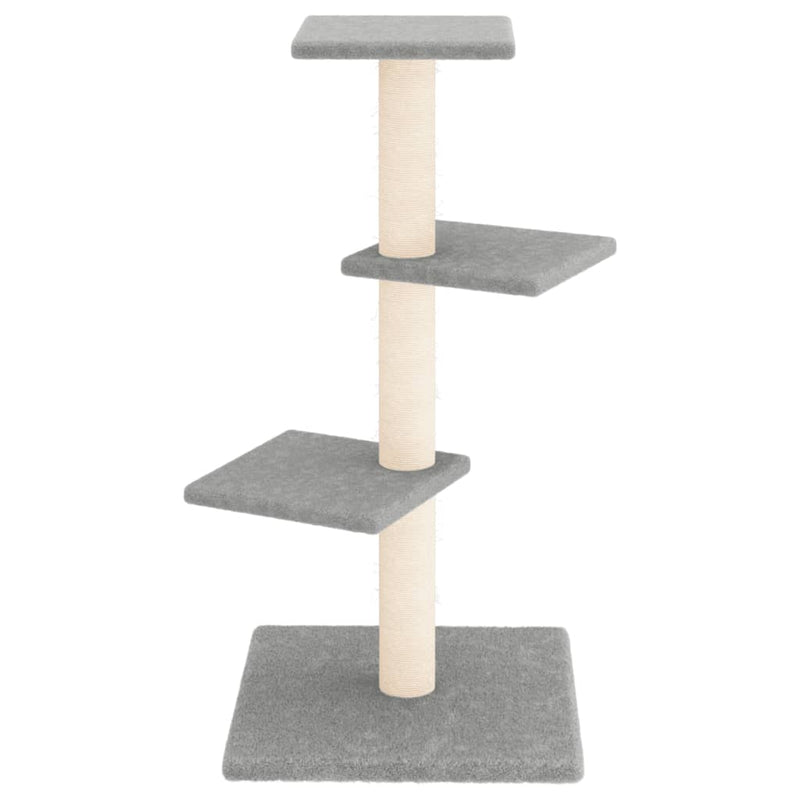 vidaXL Cat Tree with Sisal Scratching Posts Cream 85.5 cm