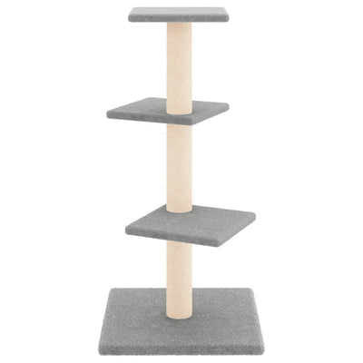 vidaXL Cat Tree with Sisal Scratching Posts Cream 85.5 cm