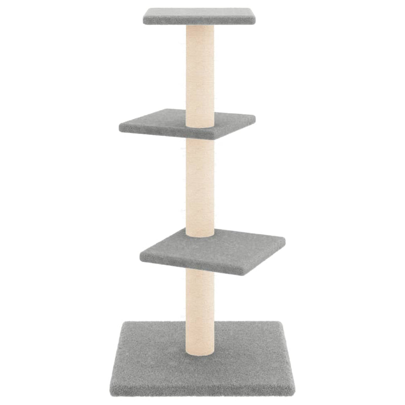 vidaXL Cat Tree with Sisal Scratching Posts Cream 85.5 cm
