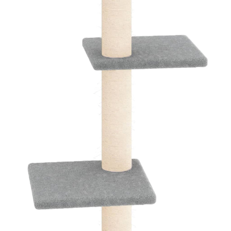 vidaXL Cat Tree with Sisal Scratching Posts Cream 85.5 cm