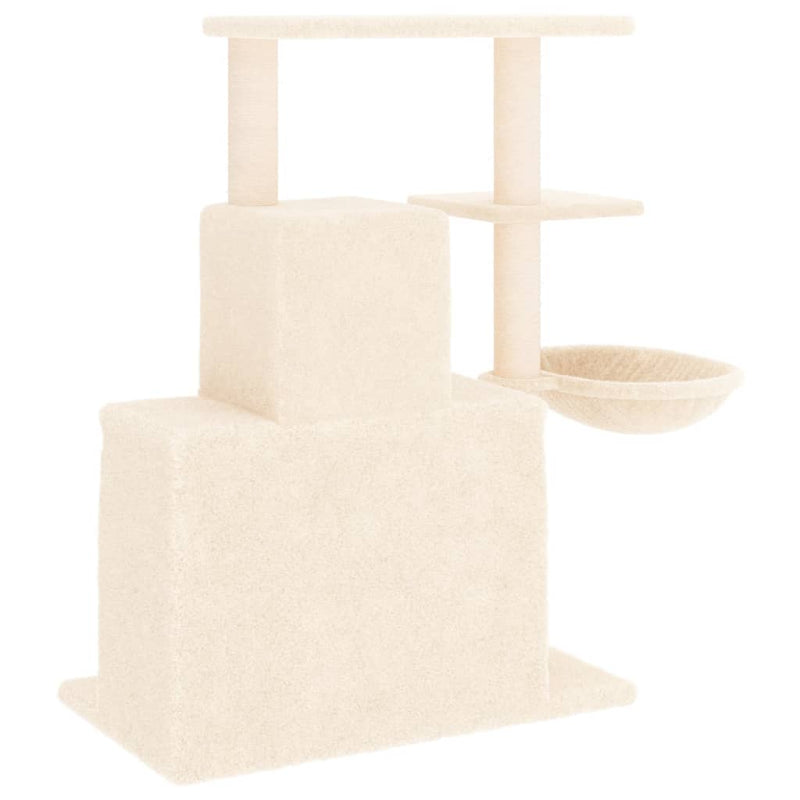 vidaXL Cat Tree with Sisal Scratching Posts Cream 166 cm