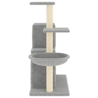 vidaXL Cat Tree with Sisal Scratching Posts Cream 166 cm