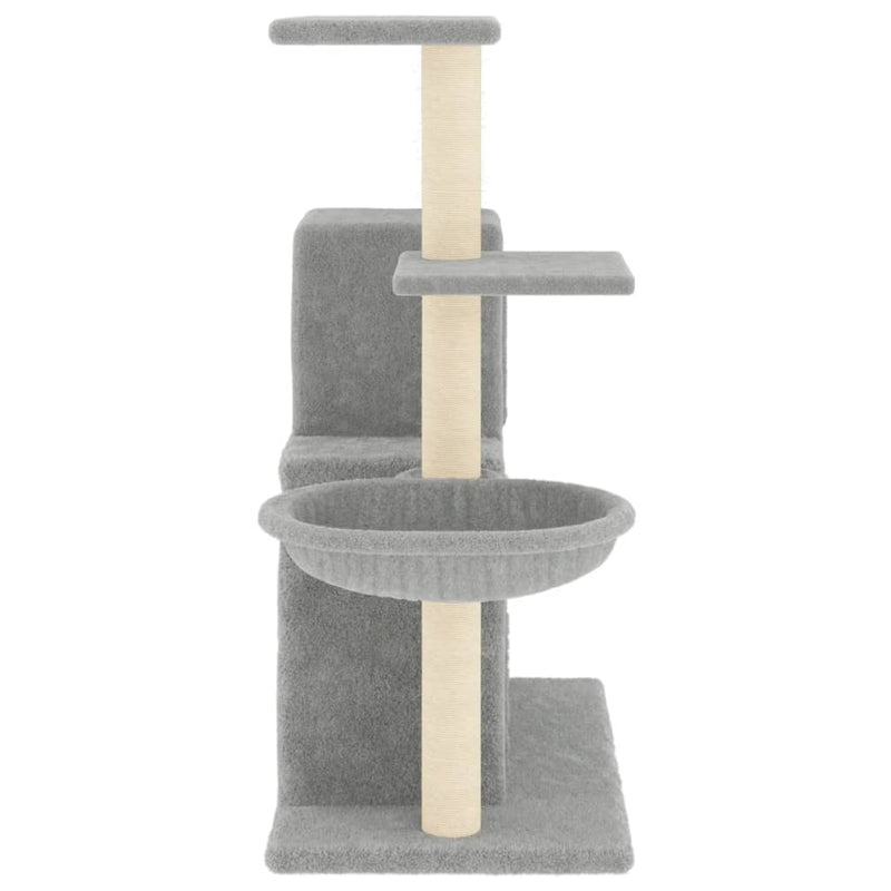 vidaXL Cat Tree with Sisal Scratching Posts Cream 166 cm