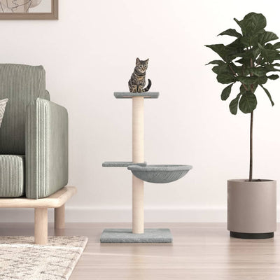 vidaXL Cat Tree with Sisal Scratching Posts Cream 72 cm