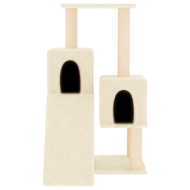 vidaXL Cat Tree with Sisal Scratching Posts Cream 82 cm