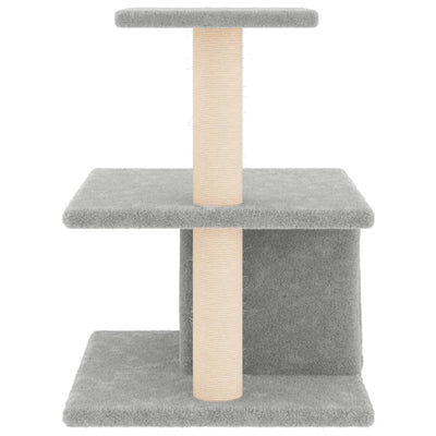 vidaXL Cat Tree with Sisal Scratching Posts Cream 123 cm