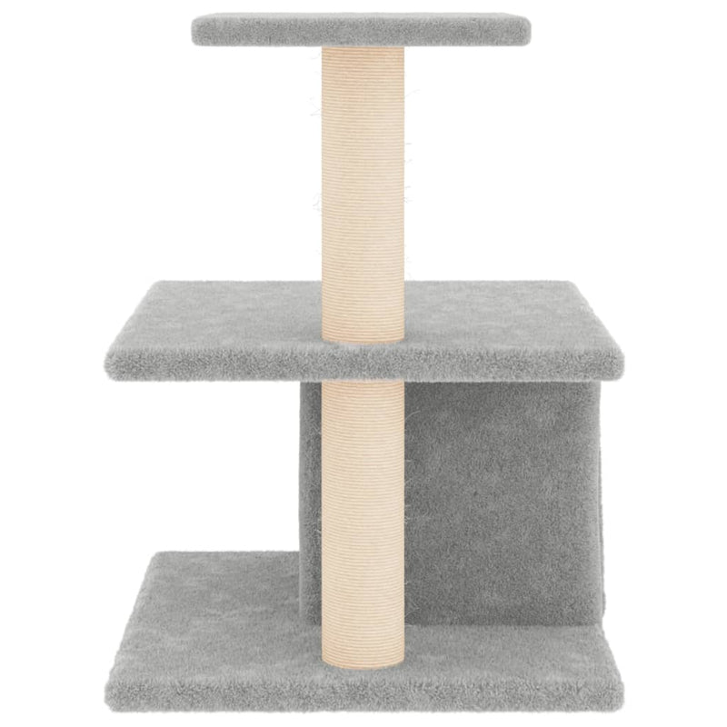 vidaXL Cat Tree with Sisal Scratching Posts Cream 123 cm