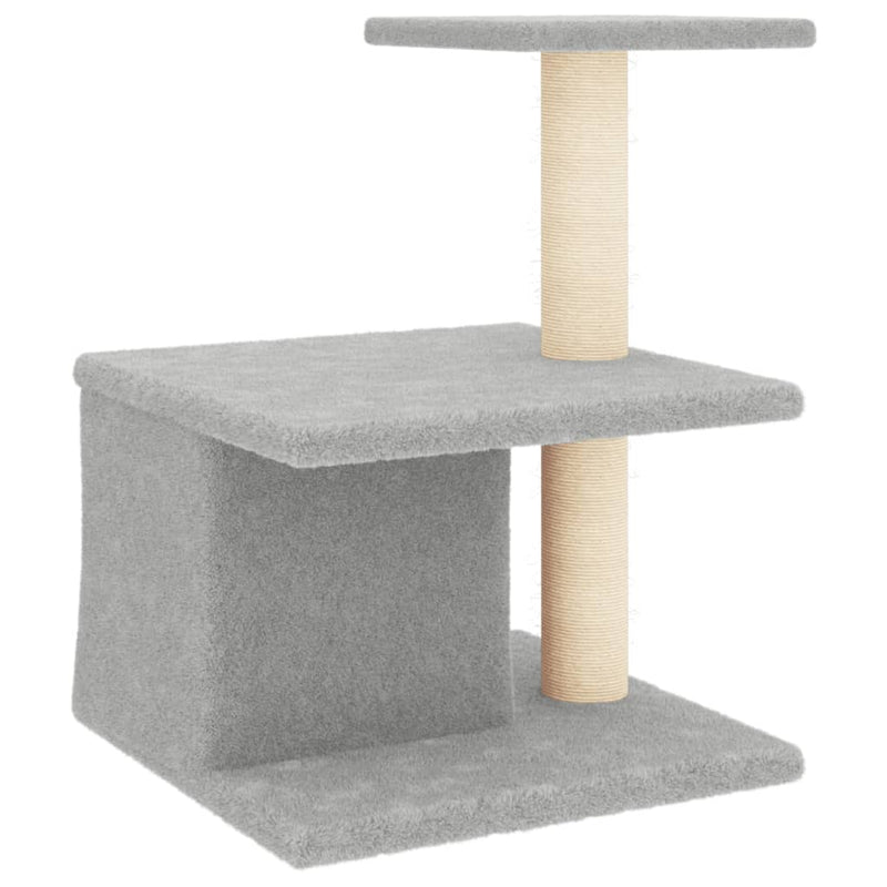 vidaXL Cat Tree with Sisal Scratching Posts Cream 123 cm