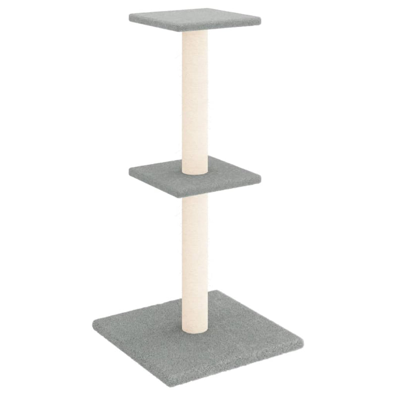 vidaXL Cat Tree with Sisal Scratching Posts Cream 85.5 cm
