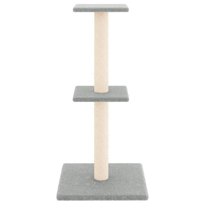 vidaXL Cat Tree with Sisal Scratching Posts Cream 85.5 cm