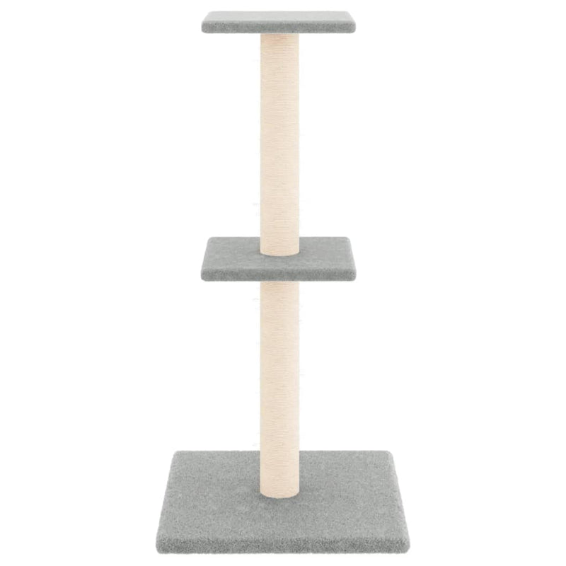 vidaXL Cat Tree with Sisal Scratching Posts Cream 85.5 cm