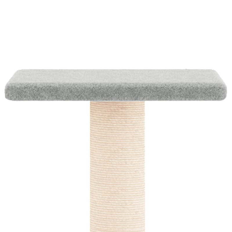 vidaXL Cat Tree with Sisal Scratching Posts Cream 85.5 cm