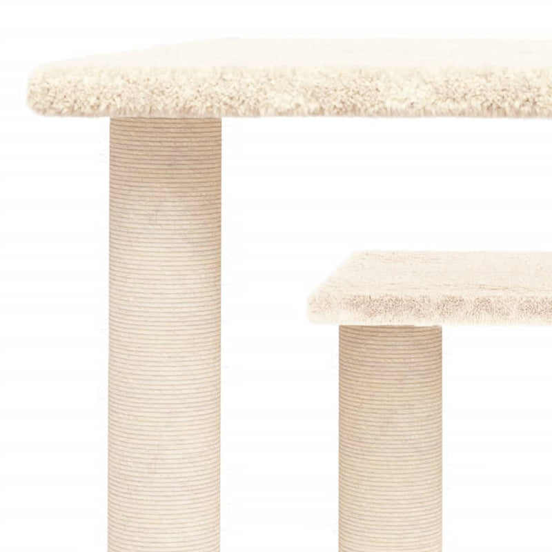 vidaXL Cat Scratching Posts with Platforms Cream 50 cm
