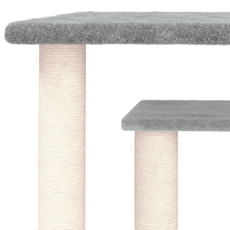 vidaXL Cat Scratching Posts with Platforms Cream 50 cm