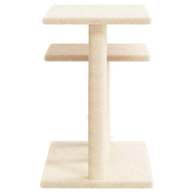 vidaXL Cat Scratching Posts with Platforms Cream 50 cm