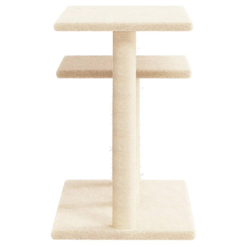 vidaXL Cat Scratching Posts with Platforms Cream 50 cm