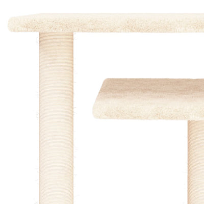 vidaXL Cat Scratching Posts with Platforms Cream 50 cm