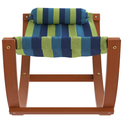 vidaXL Rocking Hammock for Kids Blue and Green Fabric