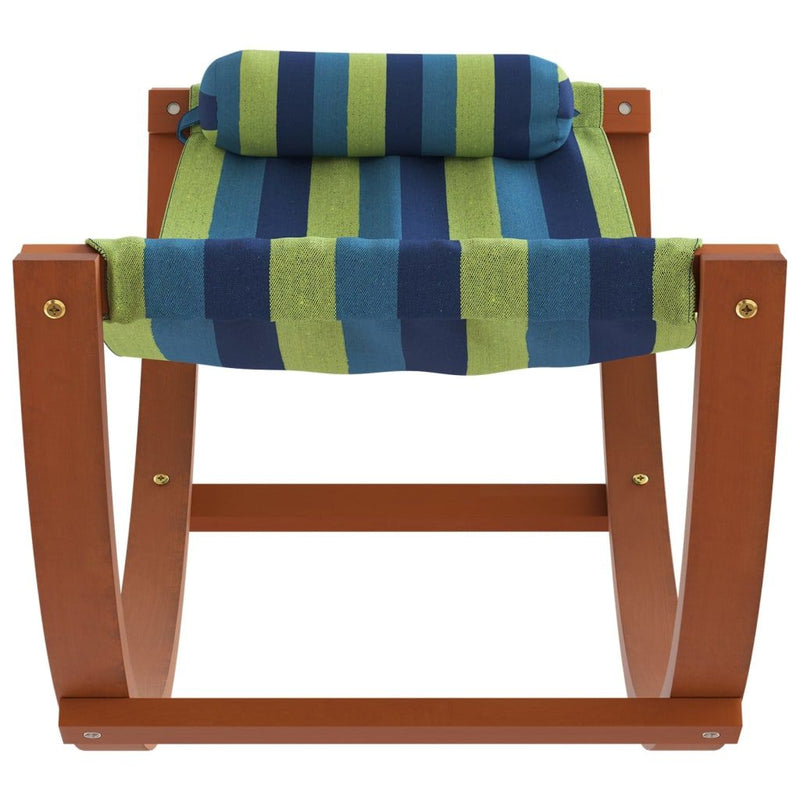 vidaXL Rocking Hammock for Kids Blue and Green Fabric