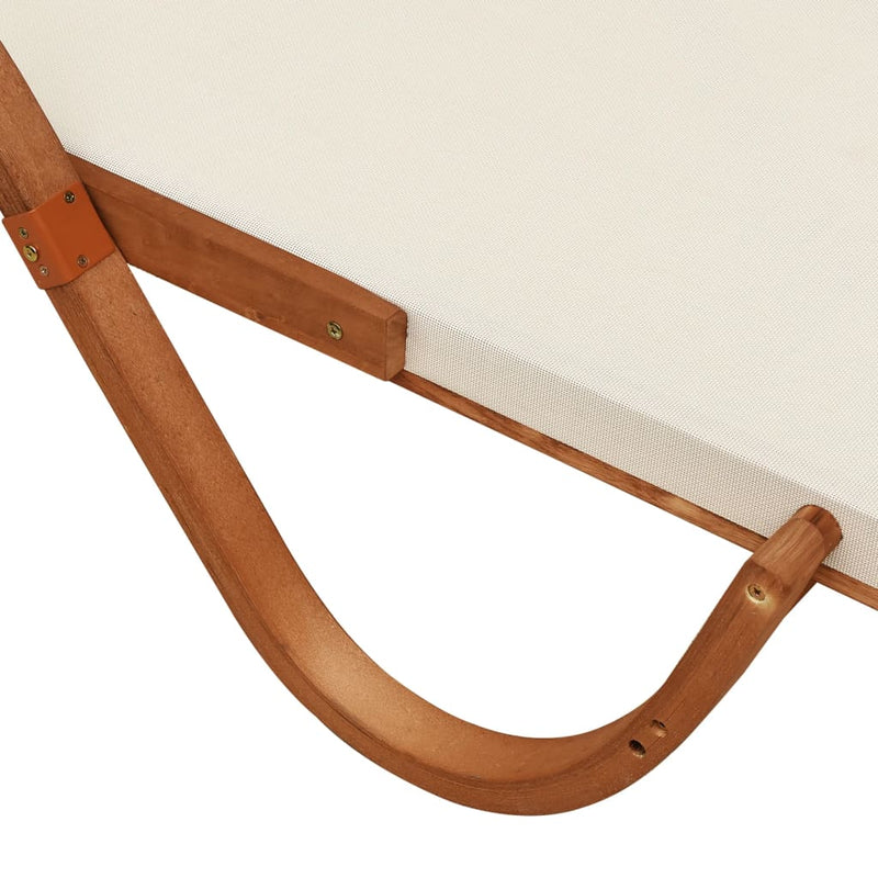 vidaXL Sun Lounger with Pillow Grey Textilene and Solid Wood Poplar