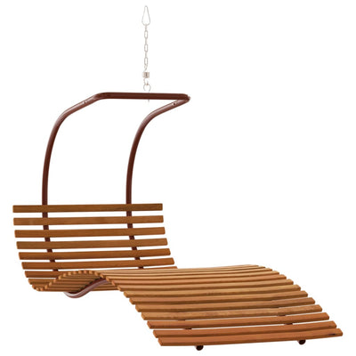 vidaXL Swing Chair with Cushion Fabric and Solid Wood Poplar
