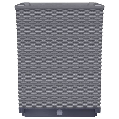 vidaXL Planters 4 pcs Black 30x30x37 cm Polypropylene