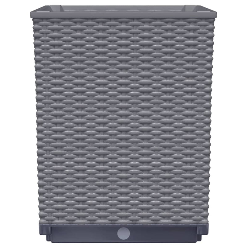 vidaXL Planters 4 pcs Black 30x30x37 cm Polypropylene