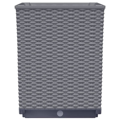 vidaXL Planters 4 pcs Black 30x30x37 cm Polypropylene