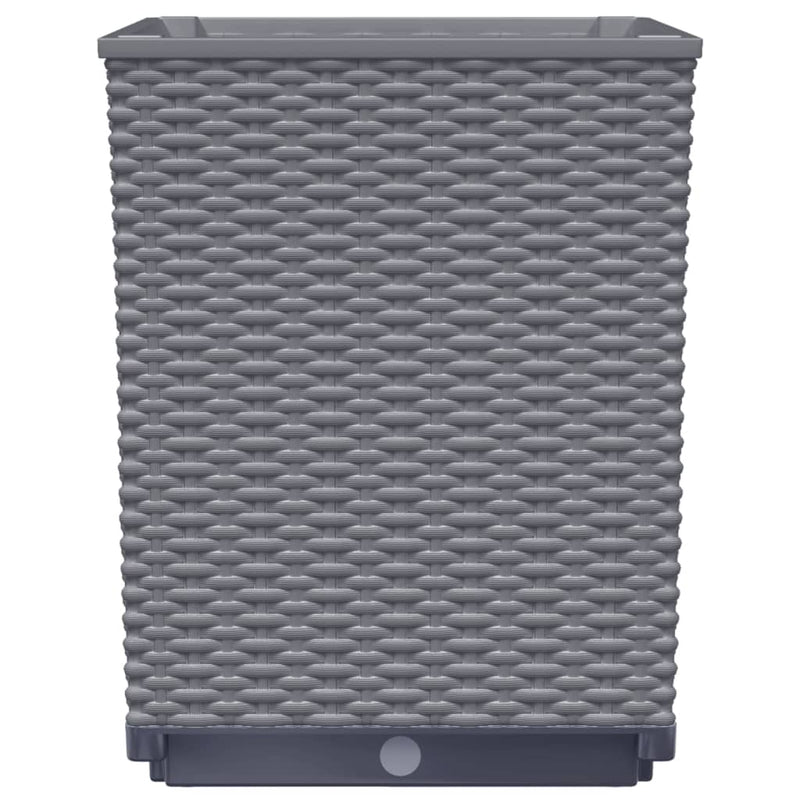 vidaXL Planters 4 pcs Black 30x30x37 cm Polypropylene