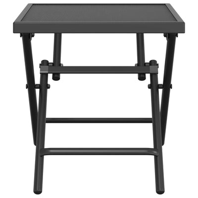 vidaXL Folding Garden Table Anthracite 38x38x38 cm Steel Mesh