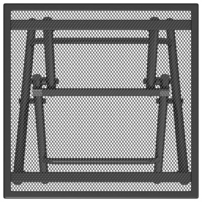vidaXL Folding Garden Table Anthracite 38x38x38 cm Steel Mesh