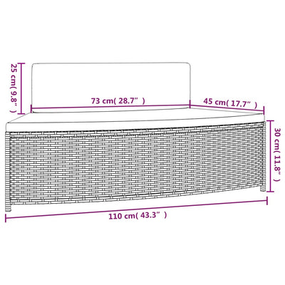 vidaXL Hot Tub Surround Grey Poly Rattan and Solid Wood Acacia