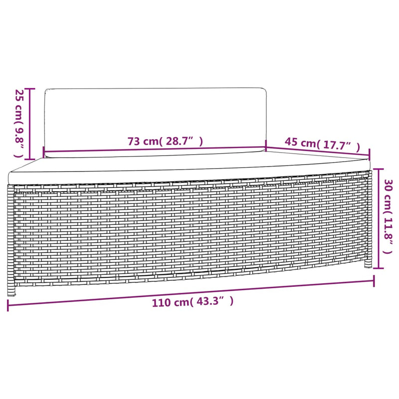 vidaXL Hot Tub Surround Grey Poly Rattan and Solid Wood Acacia