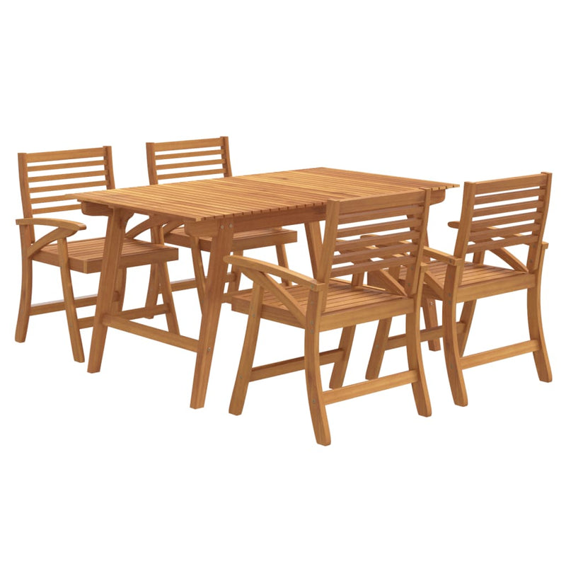 vidaXL 9 Piece Garden Dining Set Solid Wood Acacia
