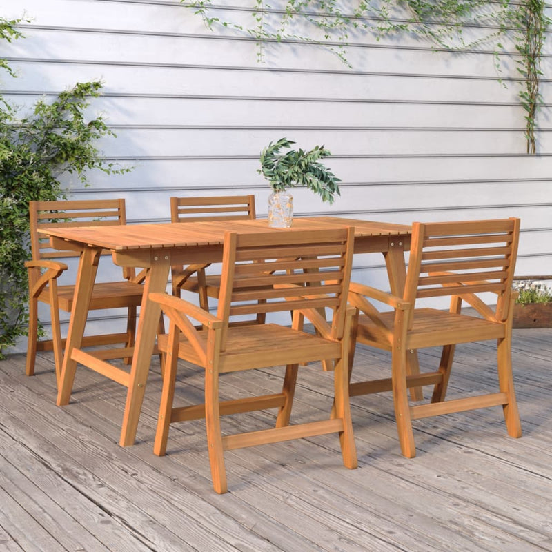vidaXL 9 Piece Garden Dining Set Solid Wood Acacia