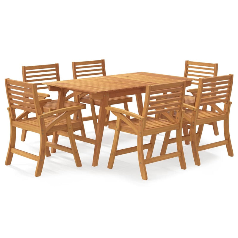 vidaXL 9 Piece Garden Dining Set Solid Wood Acacia