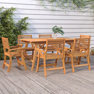 vidaXL 9 Piece Garden Dining Set Solid Wood Acacia