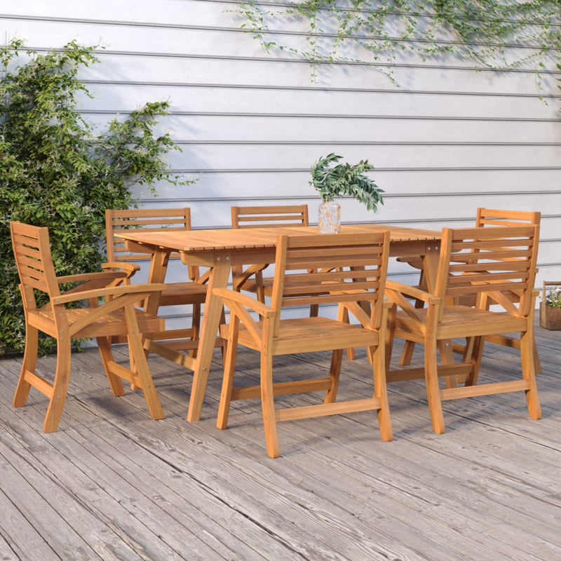 vidaXL 9 Piece Garden Dining Set Solid Wood Acacia