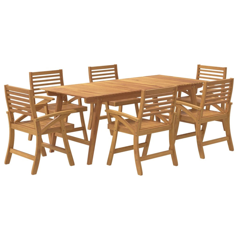 vidaXL 9 Piece Garden Dining Set Solid Wood Acacia