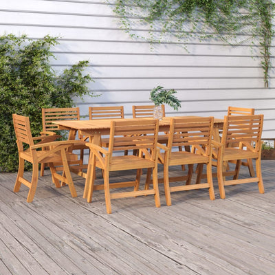 vidaXL 9 Piece Garden Dining Set Solid Wood Acacia
