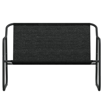 vidaXL 2-Seater Garden Bench with Cushion Anthracite Steel