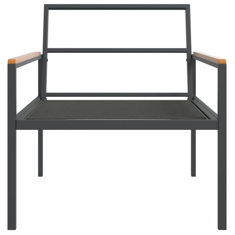 vidaXL 3 Piece Garden Lounge Set with Cushions Anthracite Steel