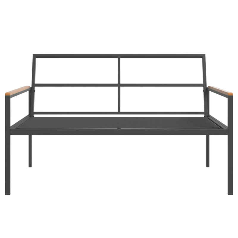 vidaXL 3 Piece Garden Lounge Set with Cushions Anthracite Steel