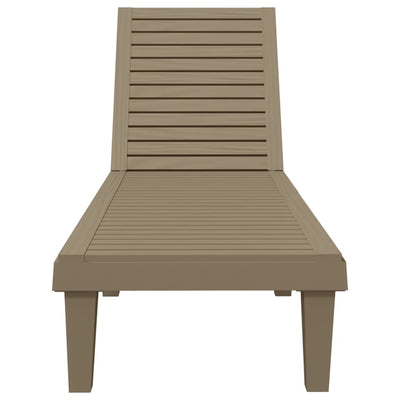 vidaXL Sun Lounger Light Brown 155x58x83 cm Polypropylene